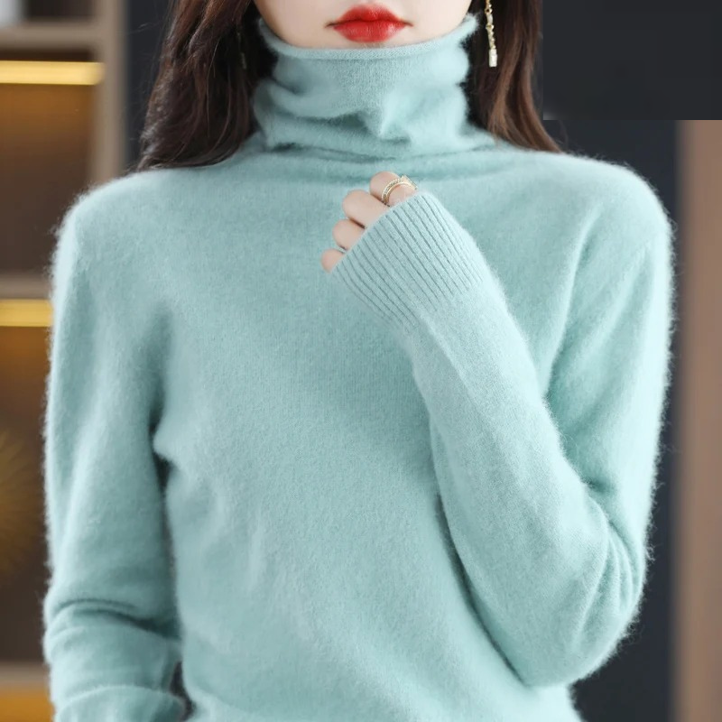 R&B | Pullover Damen Weicher Rollkragenpullover, Warm & Luxuriöses Design
