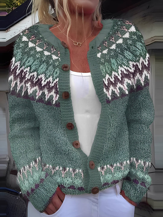 R&B | Elegante Damenstrickjacke mit Knöpfen
