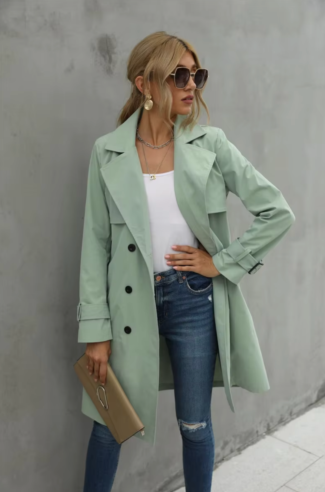 R&B | Lässiger langer Trenchcoat - Stilvoll & Warm