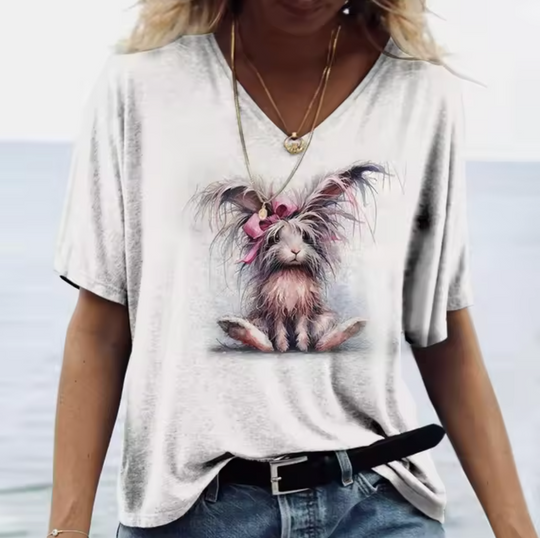 R&B | Weiße T-Shirts mit Hasenmotiven