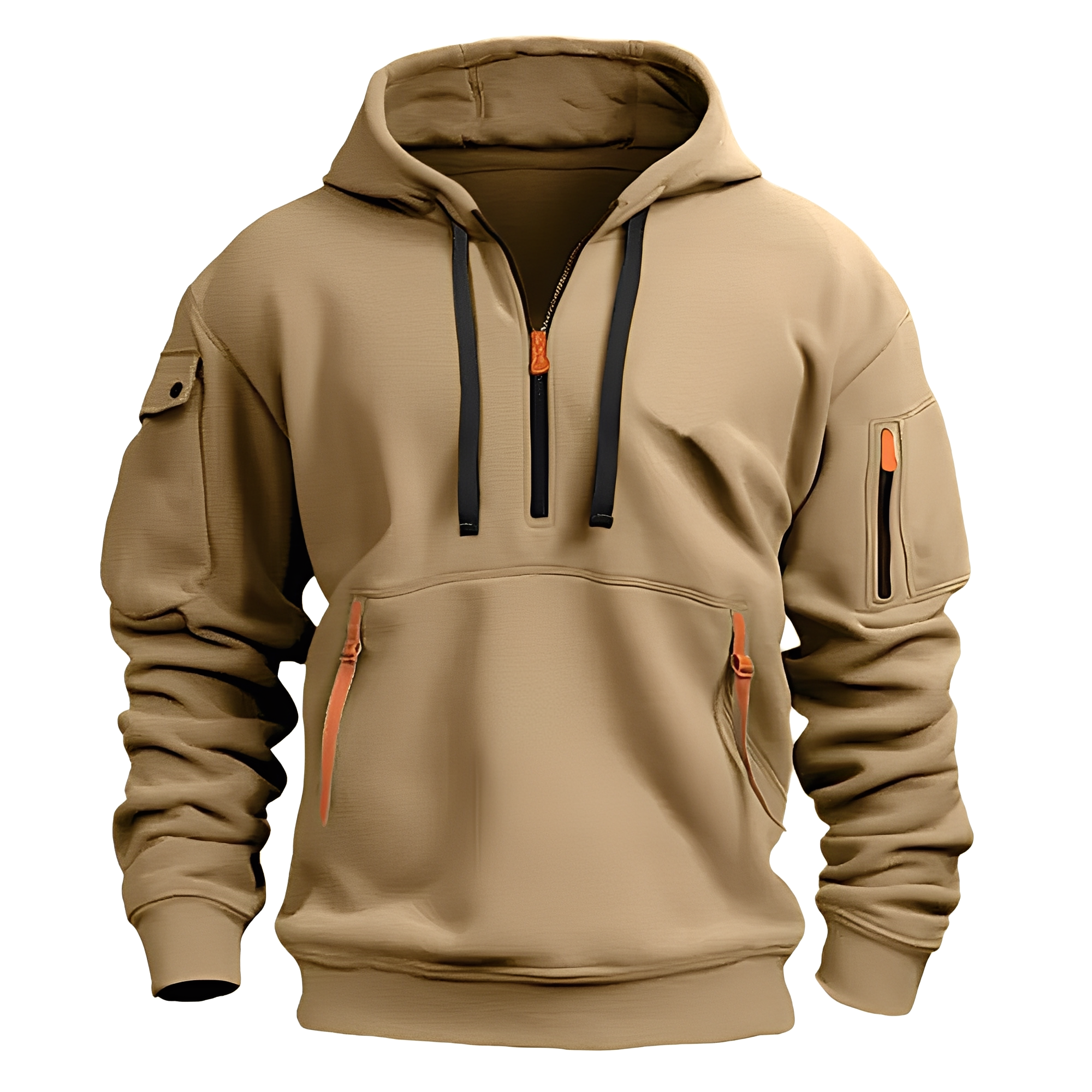 R&B | Lässiger, lockerer Hoodie mit Reißverschluss für Männer