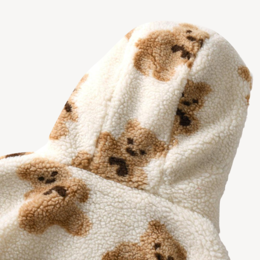 R&B | Teddy Bear Muster Kapuzenjacke für Frauen