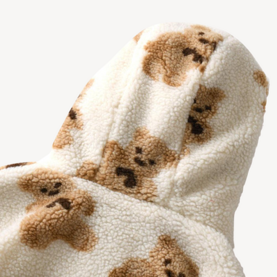 R&B | Teddy Bear Muster Kapuzenjacke für Frauen