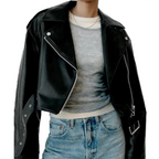 R&B | Slim-Fit-Lederjacke für Frauen