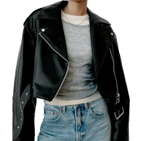 R&B | Slim-Fit-Lederjacke für Frauen