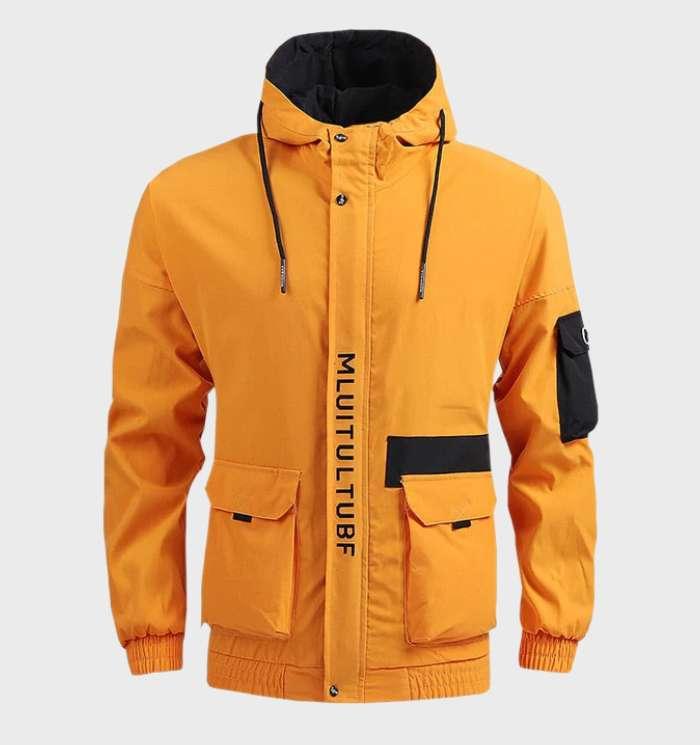 R&B | Warme, leichte Jacke mit Taschen, Kapuze und Kordelzug