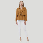 R&B | Peplum-Jacke mit auffälligem Kragen und tailliertem Design
