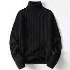 R&B | Rollkragenpullover Weiche Strickware Rippendesign Langärmelig Warmer Komfort