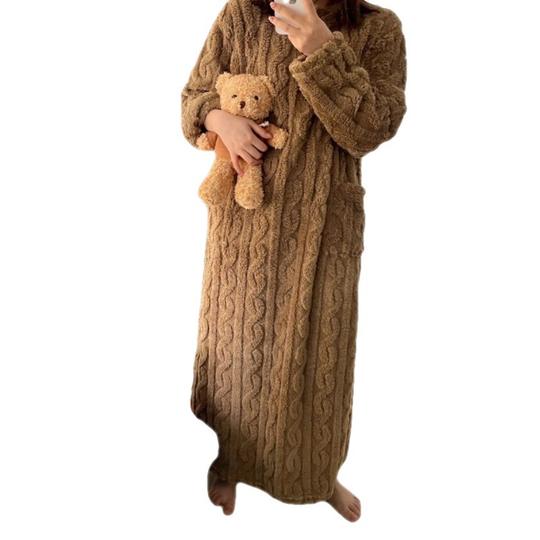 R&B | Winter korallen Samt-Homewear