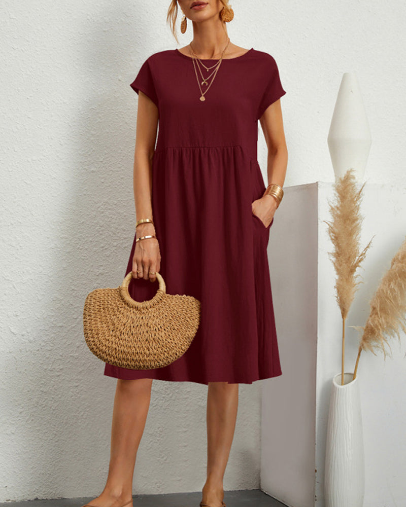 R&B Kleid mit Rundhalsausschnitt