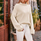 R&B | Schlichter Einfarbiger Strickpullover Für Damen