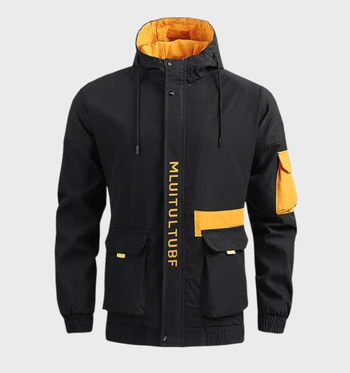 R&B | Warme, leichte Jacke mit Taschen, Kapuze und Kordelzug