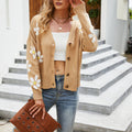R&B | Strickjacke mit Zartem Blumenmuster Design