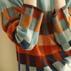 R&B | Sweater - Cashmere Patchwork-Turtleneck-Strick