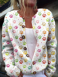 R&B | Stilvolle Strickjacke mit Blumenmuster für Frauen