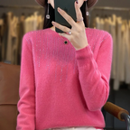 R&B | Sweatshirt - Weicher Strickpullover mit funkelnden Details