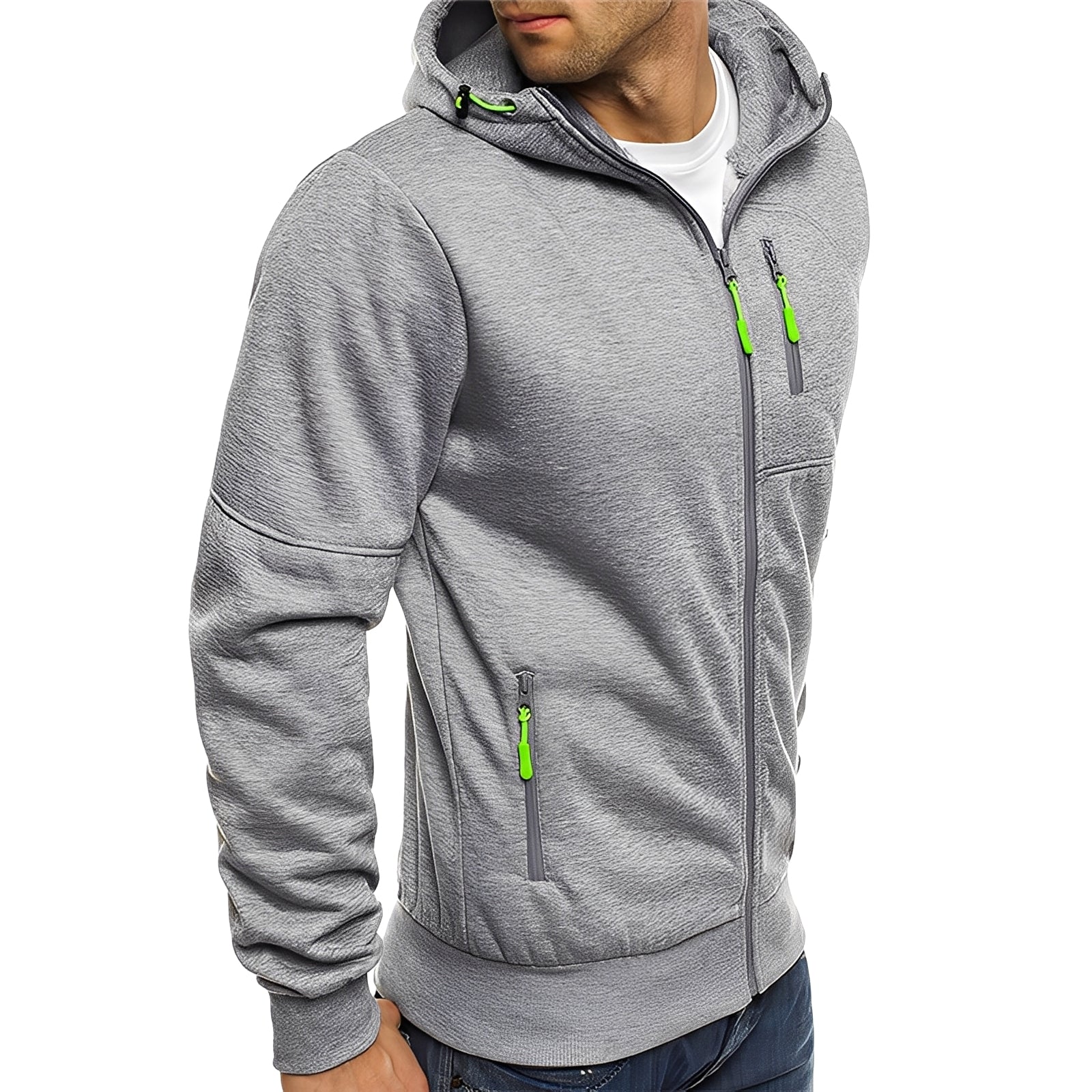 R&B | Moderne Fleecejacke mit Kapuze für Herren