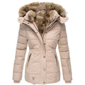 R&B | Stilvolles schlankes Jacket mit Fellkragen für Frauen