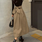 R&B | Eleganter Maxi Rock mit Schleifendetails für Damen
