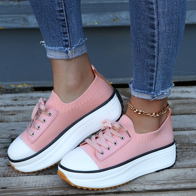 Thora Stilvolle Sneakers mit Dickeren Sohlen und Verstellbaren Schnürsenkeln R&B