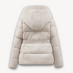 R&B | Damen Pufferjacke mit Kapuze und Gürtel