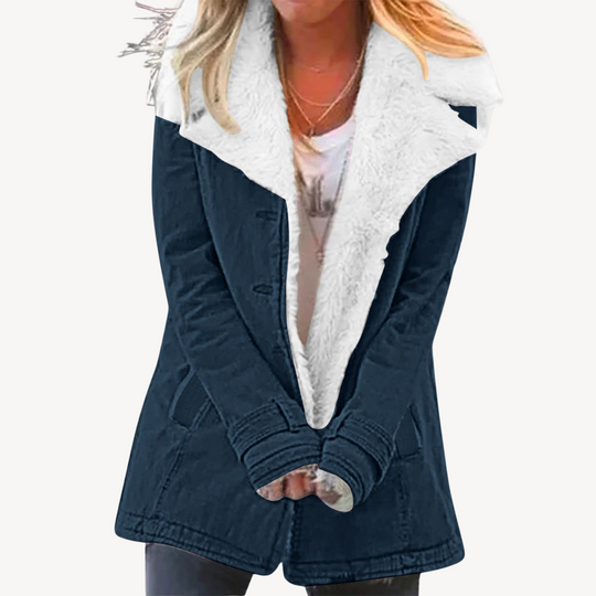 R&B | Damen Sherpa Gefütterte Denimjacke