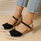 Damen Sandalen mit Schnallenverschluss und geschlossener Spitze – Isabelle R&B