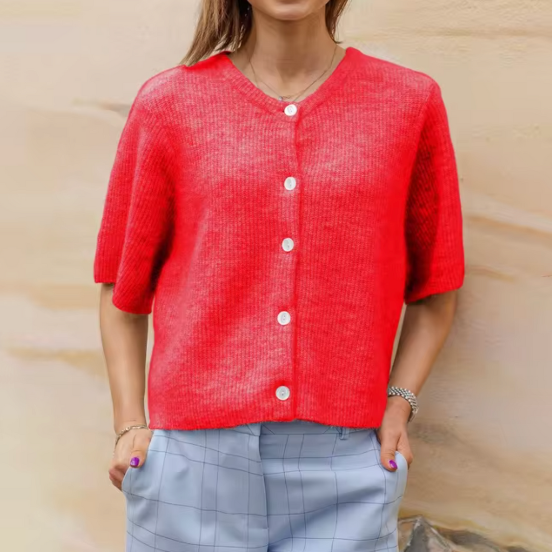 R&B | Strick Kurzarm Cardigan