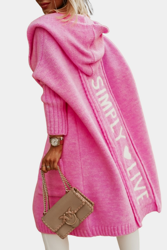 R&B | Lange, locker geöffnete Damenstrickjacke