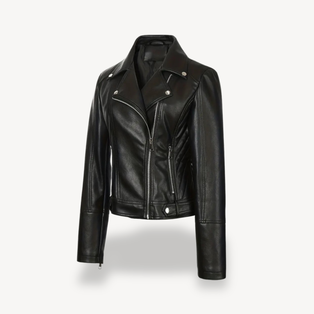 R&B | Fake-Leder Bikerjacke für Frauen