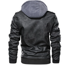 R&B | Lederjacke mit Kapuze für Herren