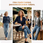 Damen Retro Jeans mit geradem Bein und kurzem Schnitt für Damen