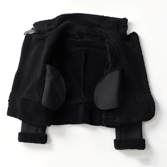 R&B | Warme Bikerjacke aus Schaffell für Frauen
