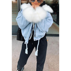 R&B | Winterjacke aus Jeans für Frauen
