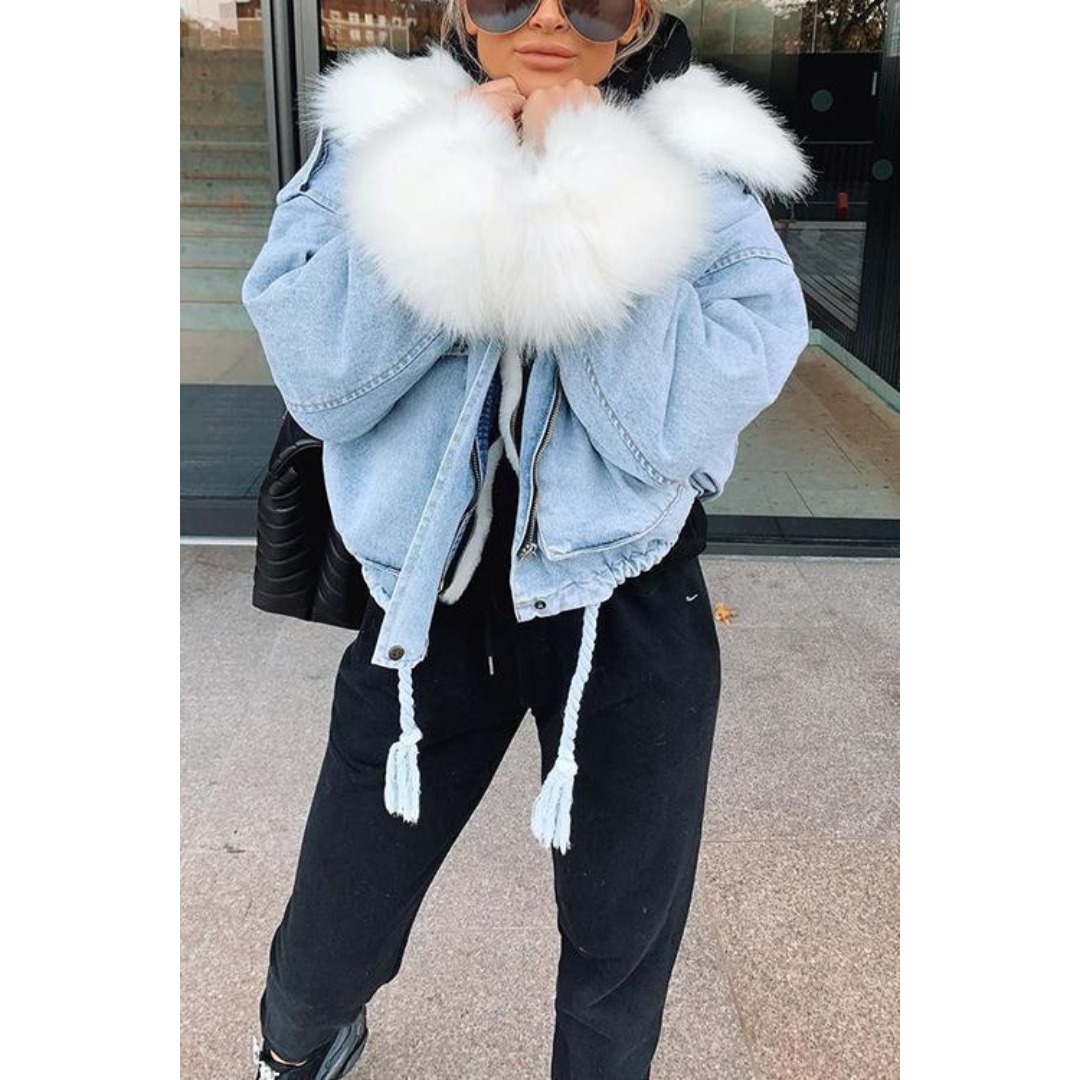 R&B | Winterjacke aus Jeans für Frauen