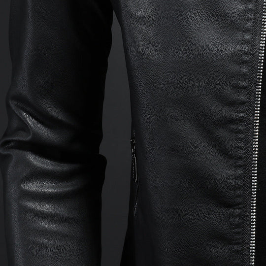 R&B | Stylische, Slim Fit Lederjacke für Männer