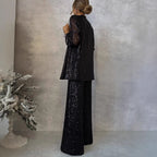 R&B | Trendiges Design High-Waist-Paillettenanzug