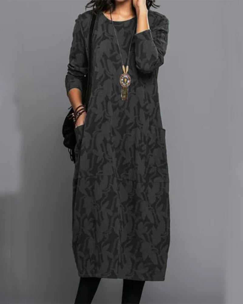 R&B | Langarm Taschenkleid