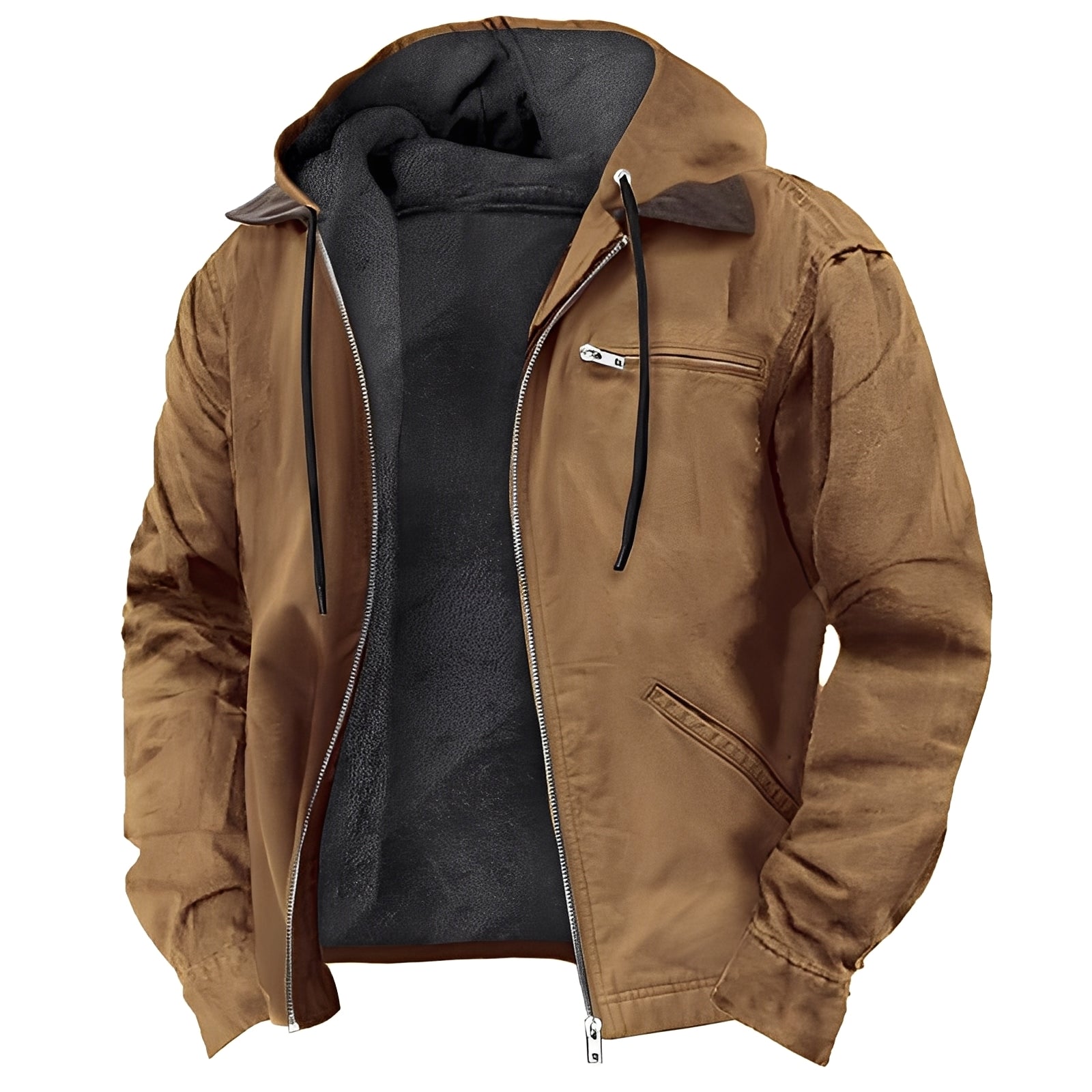 R&B | Warme Outdoor-Jacke mit Kapuze für Herren