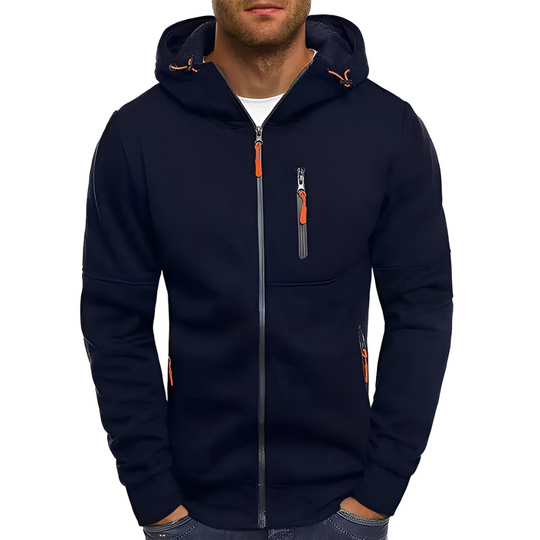 R&B | Freizeit Zip-Up Jacke mit Kapuze für Herren