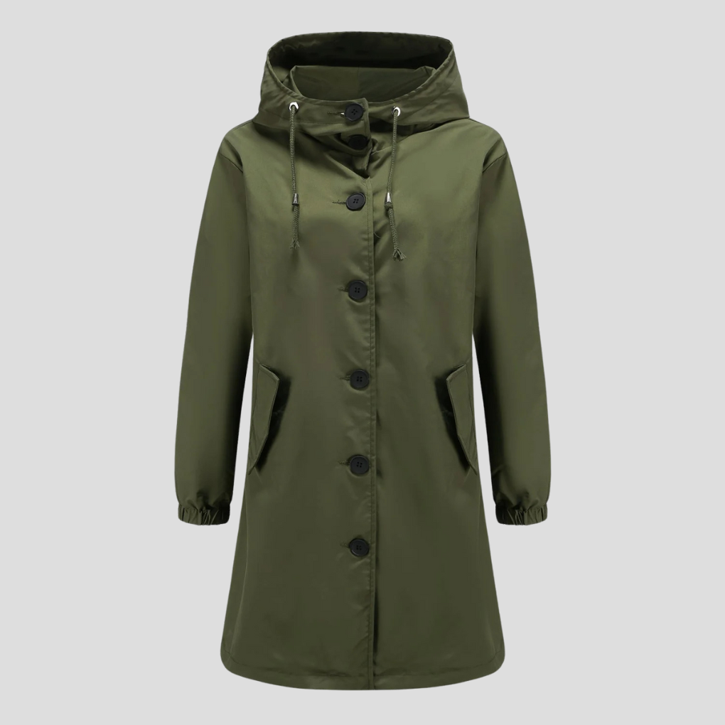 R&B | Wasserdichte Regenjacke mit Kapuze für Damen