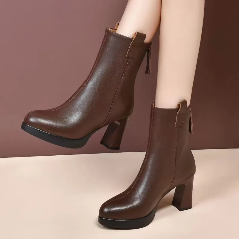 R&B | Damen Stylische Spitzzehen High Heel Stiefel