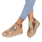 JuteStep Plattform-Sandalen R&B