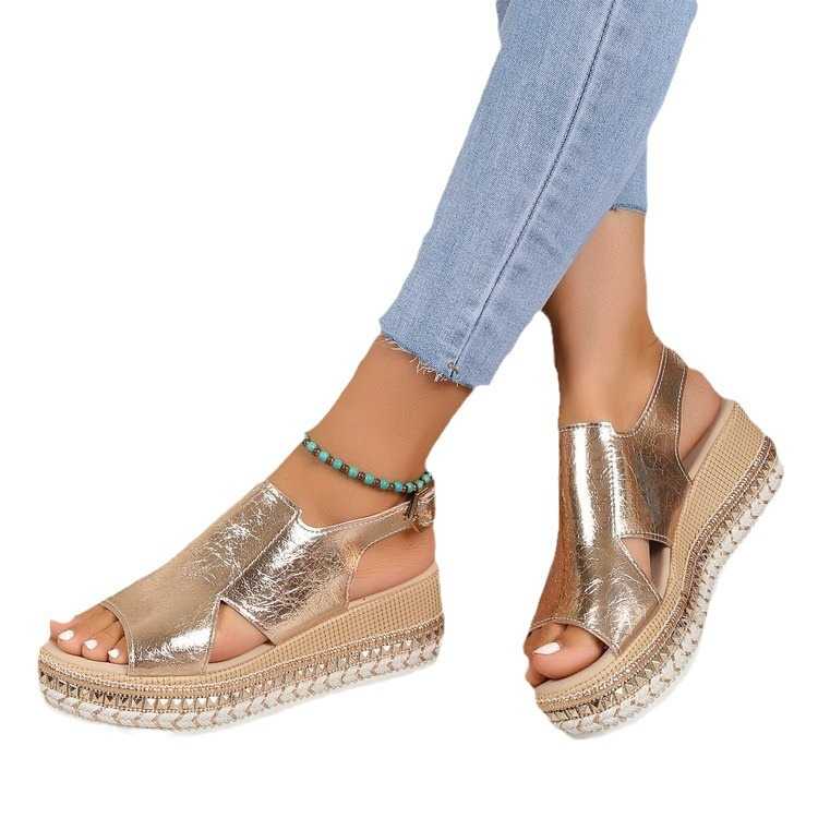 JuteStep Plattform-Sandalen R&B