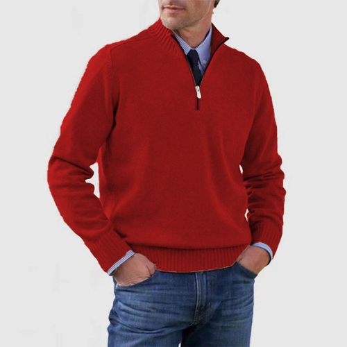 R&B | Herrenpullover Mit Halbem Reißverschluss