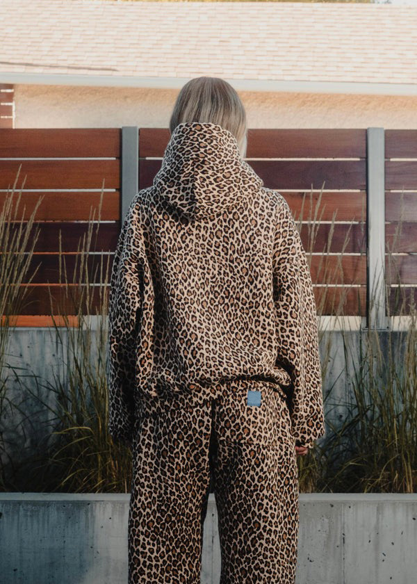 R&B | Leopardenmuster Hoodie und Jogginghose Set für Damen