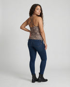 R&B | Atmungsaktiver Tankini mit V-Ausschnitt Im Leopardenmuster