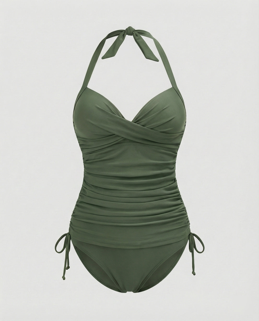 R&B | Atmungsaktiver Tankini mit V-Ausschnitt Im Leopardenmuster
