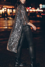 R&B | Glamour Kimono aus Pailletten mit Schlüsselloch