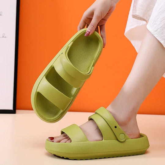 R&B | Orthopädische Sandalen Comfort Plus Pantoletten mit Doppelriemen Gepolsterte, Lässige Slip-On-Sandalen